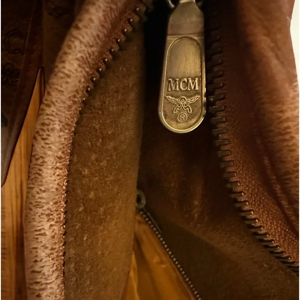 MCM vintage cognac hobo crossbody